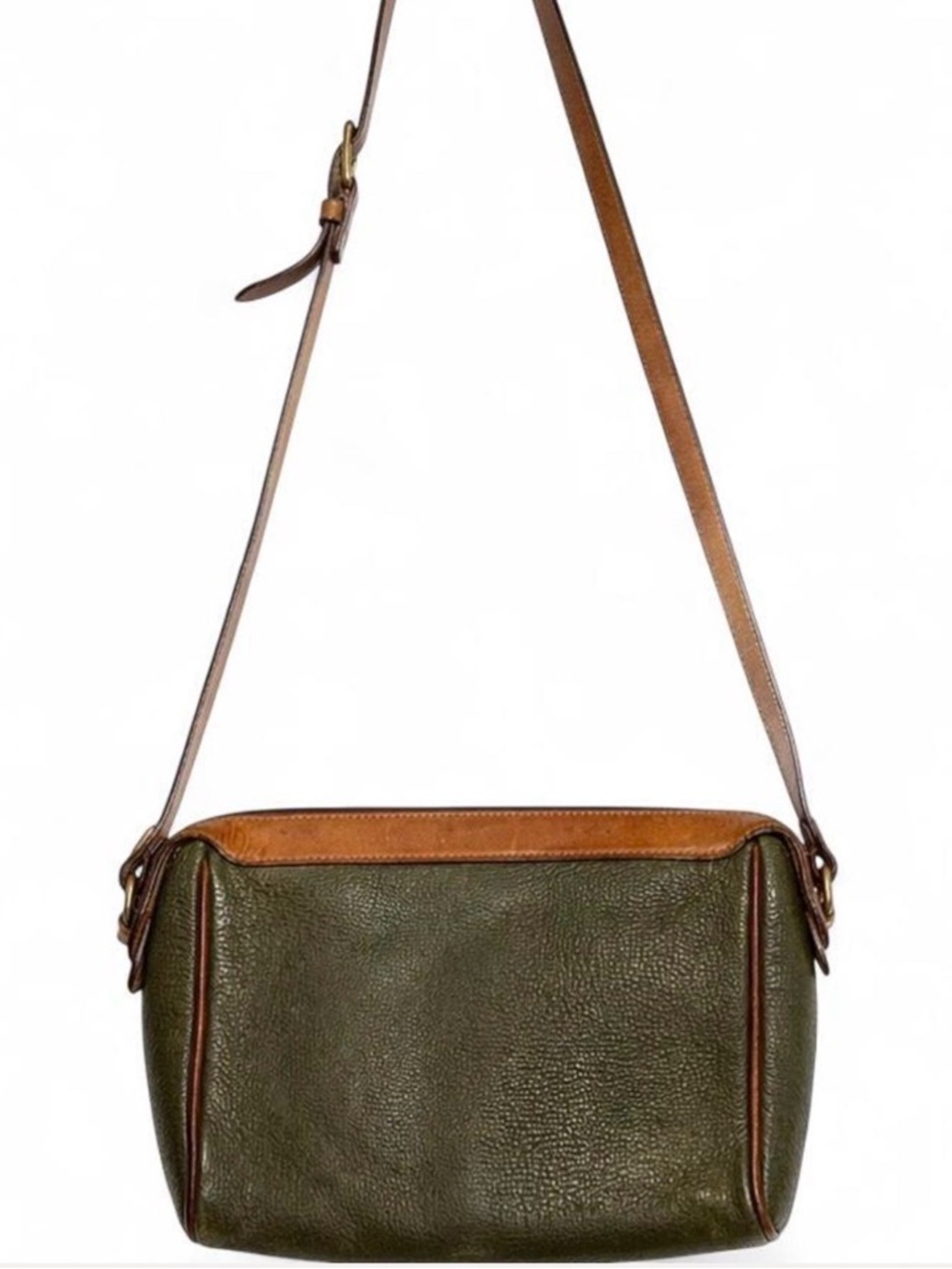 $350 - Vintage Coach Crossbody Bag • Made in Italy • Green Leather - Picture 5 of 8